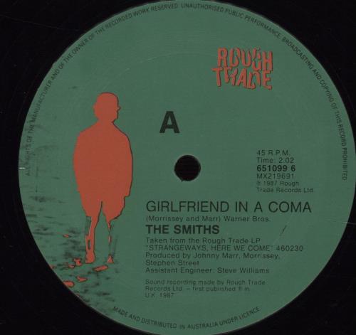The Smiths Girlfriend In A Coma 12" vinyl single (12 inch record / Maxi-single) Australian SMI12GI42515