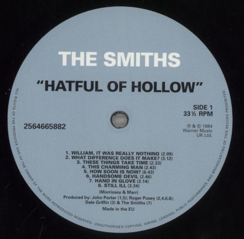 The Smiths Hatful Of Hollow - 180gm vinyl LP album (LP record) UK SMILPHA726604