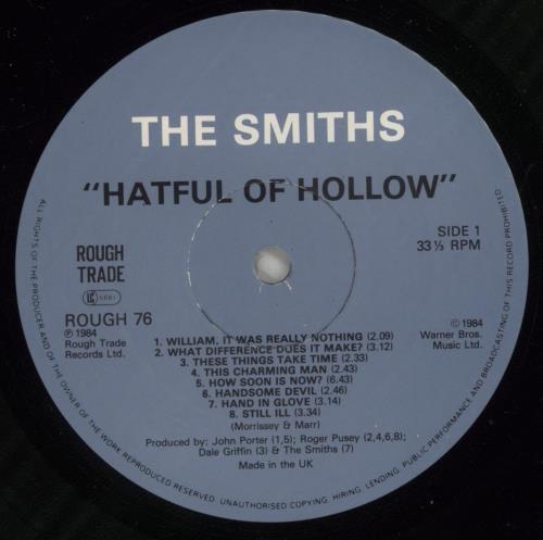 The Smiths Hatful Of Hollow - 1st - G&L - VG Sleeve vinyl LP album (LP record) UK SMILPHA726839