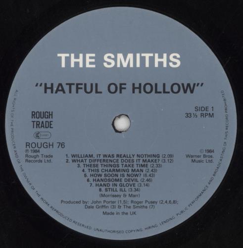 The Smiths Hatful Of Hollow - 1st - VG vinyl LP album (LP record) UK SMILPHA370877