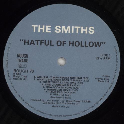The Smiths Hatful Of Hollow - 2nd + Inner - Shrink vinyl LP album (LP record) UK SMILPHA874473