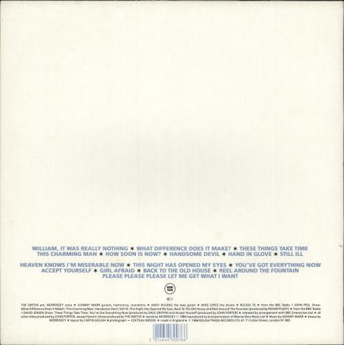 The Smiths Hatful Of Hollow - 2nd Stickered + Inner vinyl LP album (LP record) UK SMILPHA696473