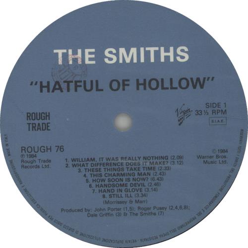 The Smiths Hatful Of Hollow vinyl LP album (LP record) Italian SMILPHA670643