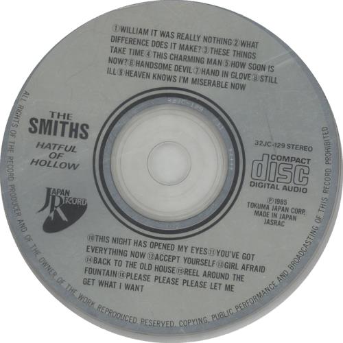 The Smiths Hatful Of Hollow CD album (CDLP) Japanese SMICDHA671119