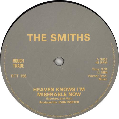 The Smiths Heaven Knows I'm Miserable Now - A1 12" vinyl single (12 inch record / Maxi-single) UK SMI12HE749554