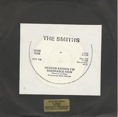 The Smiths Heaven Knows I'm Miserable Now - Test Pressing 7" vinyl single (7 inch record / 45) UK SMI07HE374041