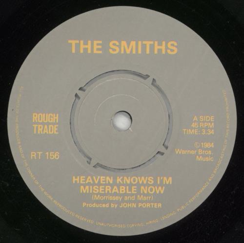 The Smiths Heaven Knows I'm Miserable Now 7" vinyl single (7 inch record / 45) UK SMI07HE10250