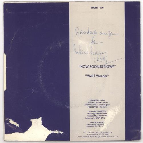 The Smiths How Soon Is Now? + press release 7" vinyl single (7 inch record / 45) Portuguese SMI07HO727730