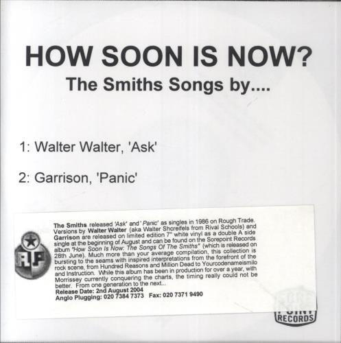 The Smiths How Soon Is Now? The Smiths Songs by... CD-R acetate UK SMICRHO679974