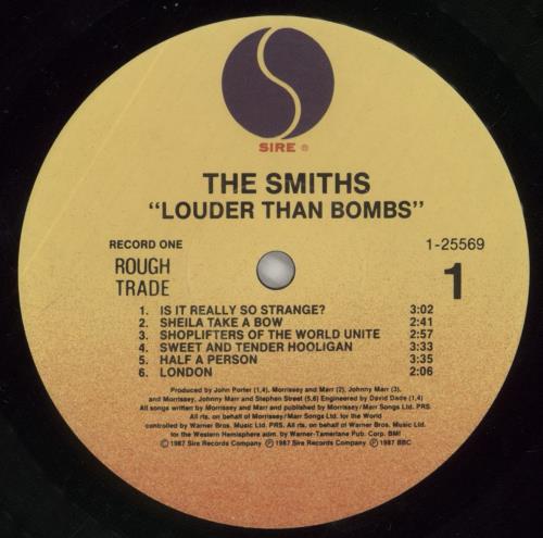The Smiths Louder Than Bombs 2-LP vinyl record set (Double LP Album) US SMI2LLO318347