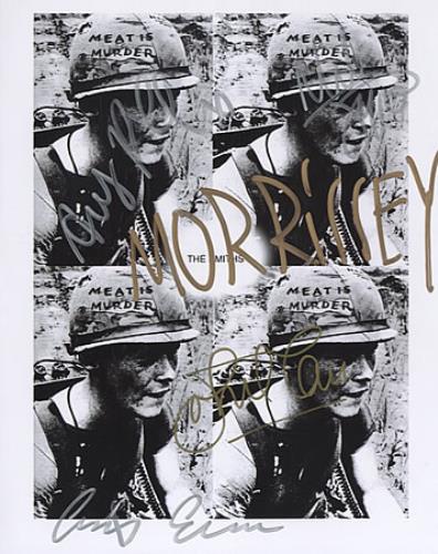 The Smiths Meat Is Murder - Fully Autographed photograph UK SMIPHME332768