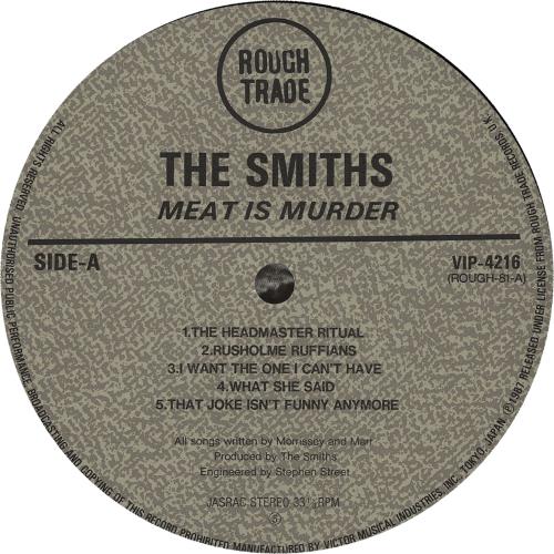The Smiths Meat Is Murder vinyl LP album (LP record) Japanese SMILPME220730