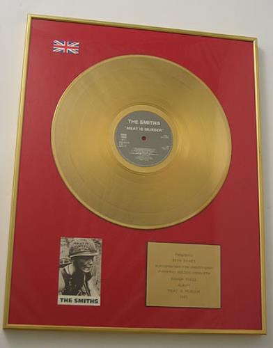 The Smiths Meat Is Murder award disc UK SMIAWME306753