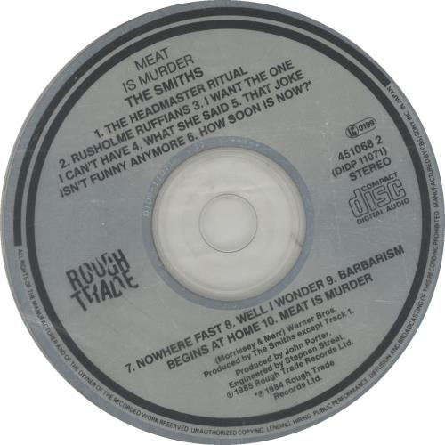 The Smiths Meat Is Murder CD album (CDLP) Australian SMICDME671021