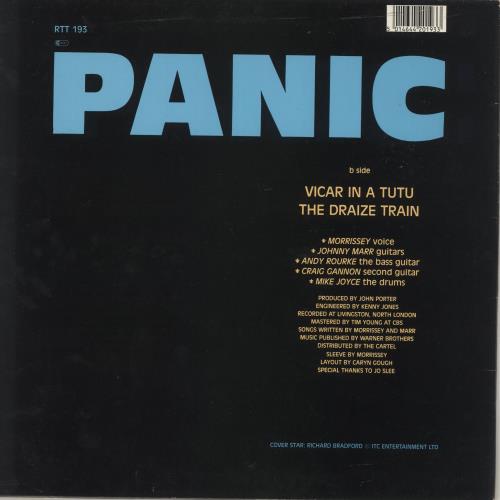 The Smiths Panic 12" vinyl single (12 inch record / Maxi-single) UK SMI12PA715087