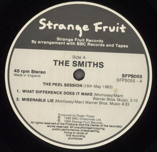 The Smiths Peel Sessions - EX 12" vinyl single (12 inch record / Maxi-single) UK SMI12PE50598