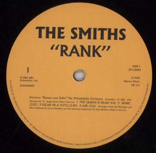 The Smiths Rank - 180gm - EX 2-LP vinyl record set (Double LP Album) UK SMI2LRA854137