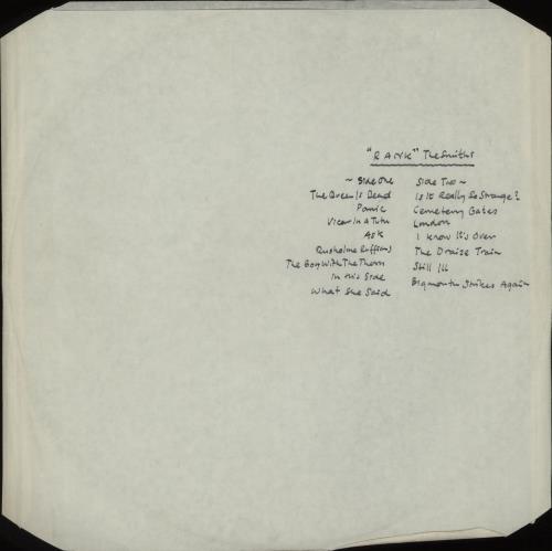 The Smiths Rank - Test Pressing vinyl LP album (LP record) UK SMILPRA07310