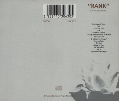 The Smiths Rank CD album (CDLP) French SMICDRA12674