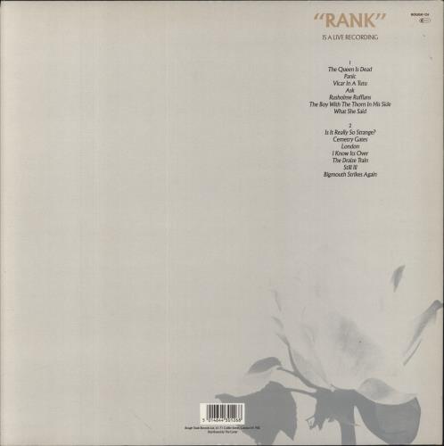 The Smiths Rank vinyl LP album (LP record) UK SMILPRA74965