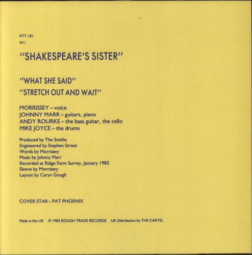 The Smiths Shakespeare's Sister - EX 12" vinyl single (12 inch record / Maxi-single) UK SMI12SH423444