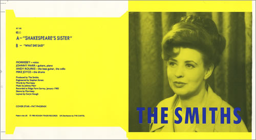The Smiths Shakespeare's Sister Withdrawn Artwork artwork UK SMIARSH367167