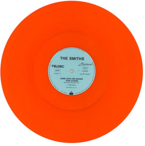 The Smiths Some Girls Are Bigger Than Others - Orange Vinyl - VG 12" vinyl single (12 inch record / Maxi-single) German SMI12SO857946
