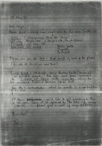 The Smiths Strangeways Here We Come - Lyric Sheet Production Notes artwork UK SMIARST673889