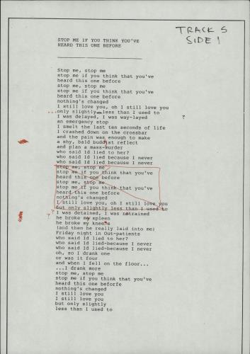 The Smiths Strangeways Here We Come - Lyric Sheet Production Notes artwork UK SMIARST673889