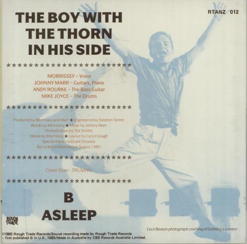 The Smiths The Boy With The Thorn In His Side 7" vinyl single (7 inch record / 45) Australian SMI07TH223835