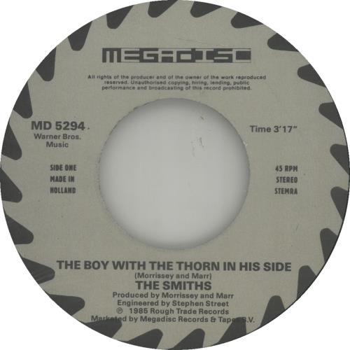 The Smiths The Boy With The Thorn In His Side 7" vinyl single (7 inch record / 45) Dutch SMI07TH670080