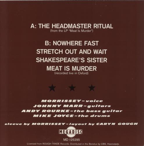 The Smiths The Headmaster Ritual EP - 'Heat' Misprint Silver Label 12" vinyl single (12 inch record / Maxi-single) Dutch SMI12TH857218