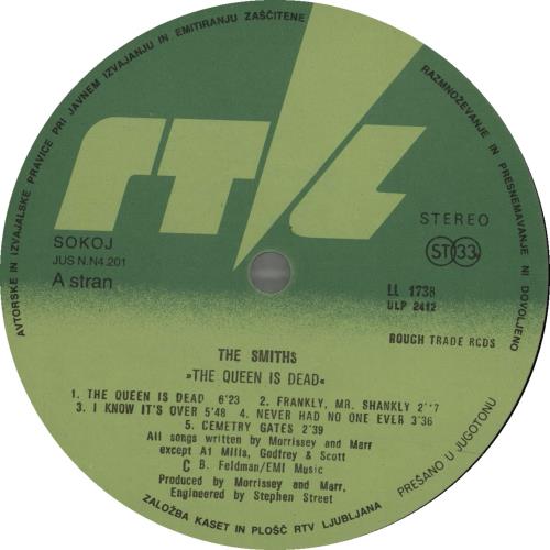 The Smiths The Queen Is Dead + Inner vinyl LP album (LP record) Yugoslavian SMILPTH670720