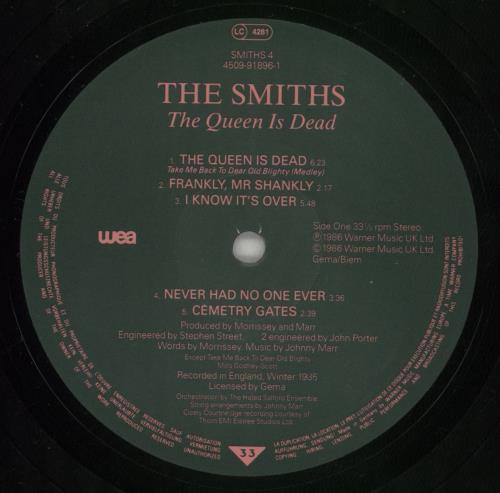 The Smiths The Queen Is Dead 10" vinyl single (10 inch record) UK SMI10TH57325