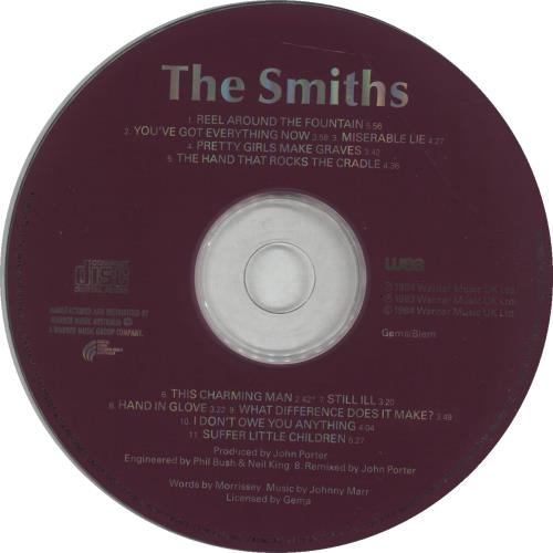 The Smiths The Smiths CD album (CDLP) Australian SMICDTH671115