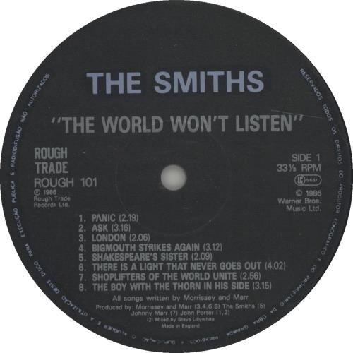 The Smiths The World Won't Listen vinyl LP album (LP record) Portuguese SMILPTH357373