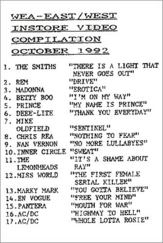 The Smiths There Is A Light That Never Goes Out video (VHS or PAL or NTSC) UK SMIVITH364532