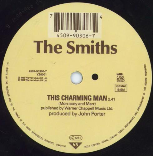 The Smiths This Charming Man 7" vinyl single (7 inch record / 45) German SMI07TH254814