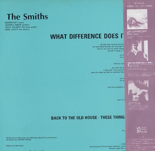 The Smiths What Difference Does It Make? + obi 12" vinyl single (12 inch record / Maxi-single) Japanese SMI12WH353805