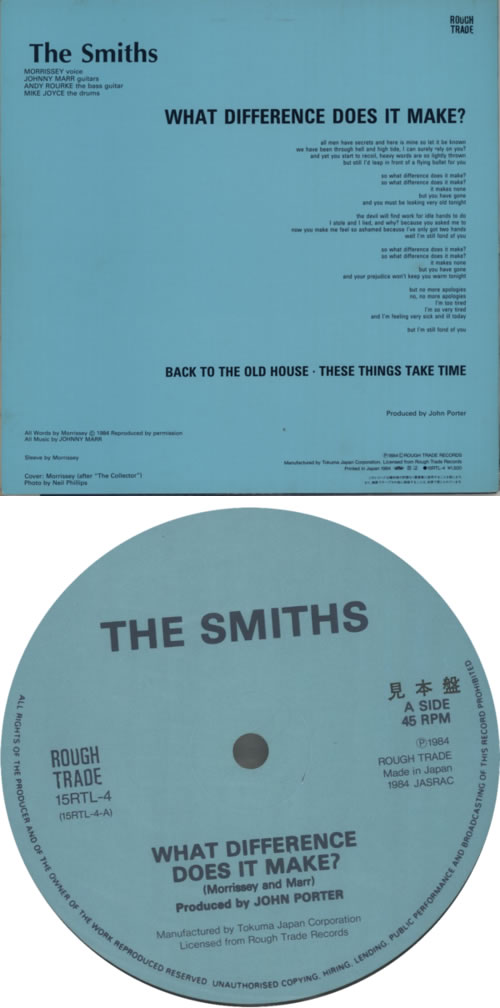 The Smiths What Difference Does It Make? 12" vinyl single (12 inch record / Maxi-single) Japanese SMI12WH288962