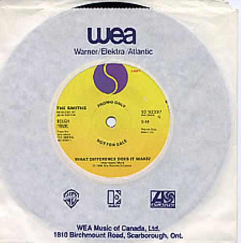 The Smiths What Difference Does It Make 7" vinyl single (7 inch record / 45) Canadian SMI07WH181608