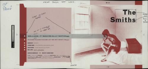 The Smiths William It Was Really Nothing - Proof Artwork artwork UK SMIARWI666992