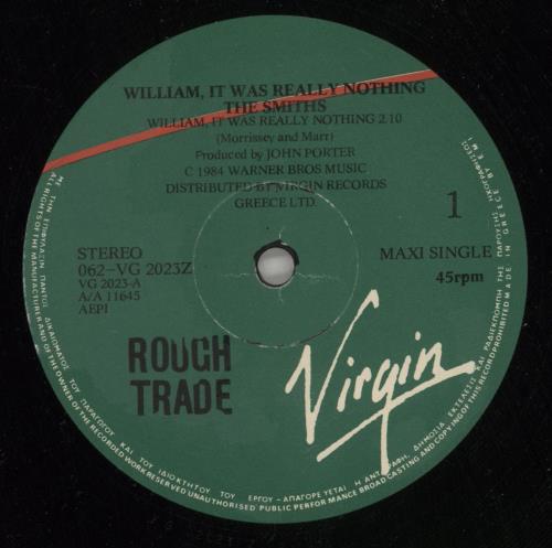 The Smiths William, It Was Really Nothing 12" vinyl single (12 inch record / Maxi-single) Greek SMI12WI254753