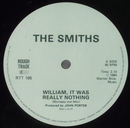 The Smiths William, It Was Really Nothing 12" vinyl single (12 inch record / Maxi-single) UK SMI12WI649201
