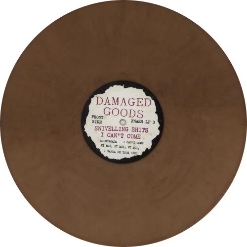 The Snivelling Shits I Can't Come - Brown Vinyl vinyl LP album (LP record) UK UP9LPIC758312