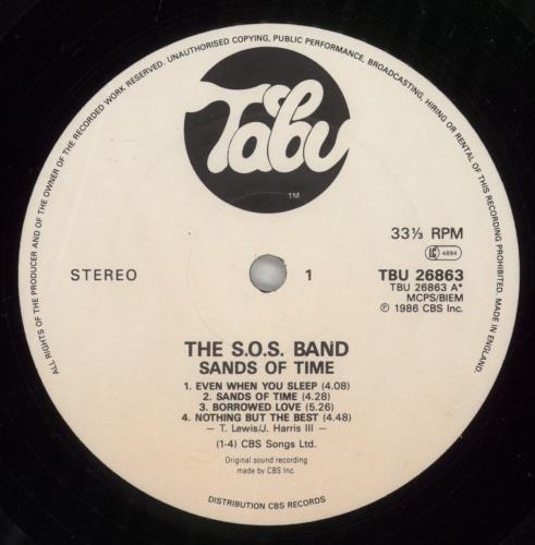 The Sos Band Sands Of Time vinyl LP album (LP record) UK SSBLPSA286584