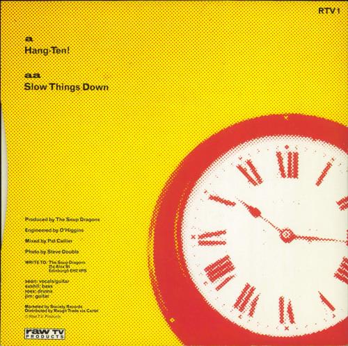 The Soup Dragons Hang-Ten! - Blue Vinyl 7" vinyl single (7 inch record / 45) UK DRA07HA769170