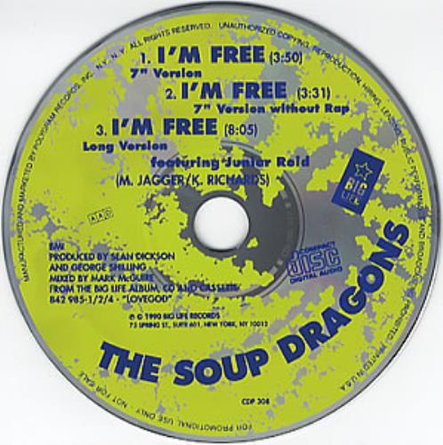 The Soup Dragons I'm Free CD single (CD5 / 5") US DRAC5IM157226