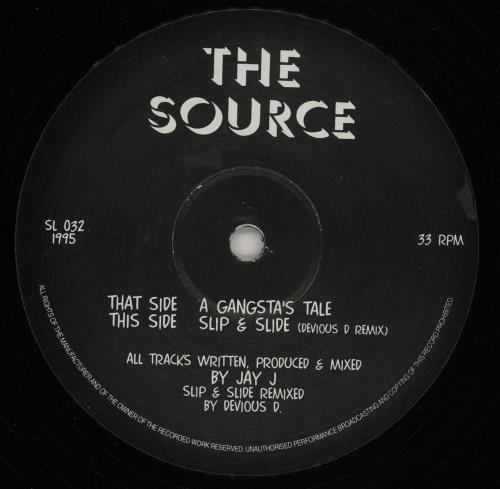 The Source (Jungle) A Gangsta's Tale 12" vinyl single (12 inch record / Maxi-single) UK 2KG12AG758968