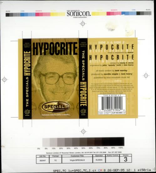 The Specials Hypocrite artwork UK SPEARHY513781